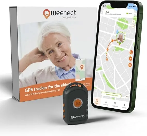 Mejores dispositivos GPS para localizar personas mayores (2026): relojes y localizadores fiables 4 Weenect Silver localizador GPS para personas mayores