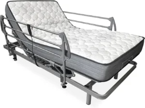 Cama eléctrica articulada Amuéblate con barandillas y colchón viscoelástico