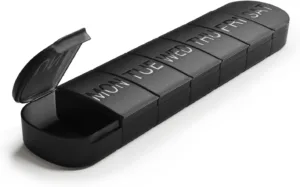 FHORAIN pastillero semanal con 4 compartimentos al día