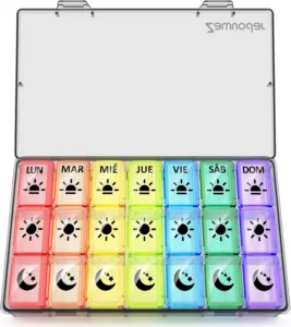 Zawuodar pastillero semanal organizador de medicamentos