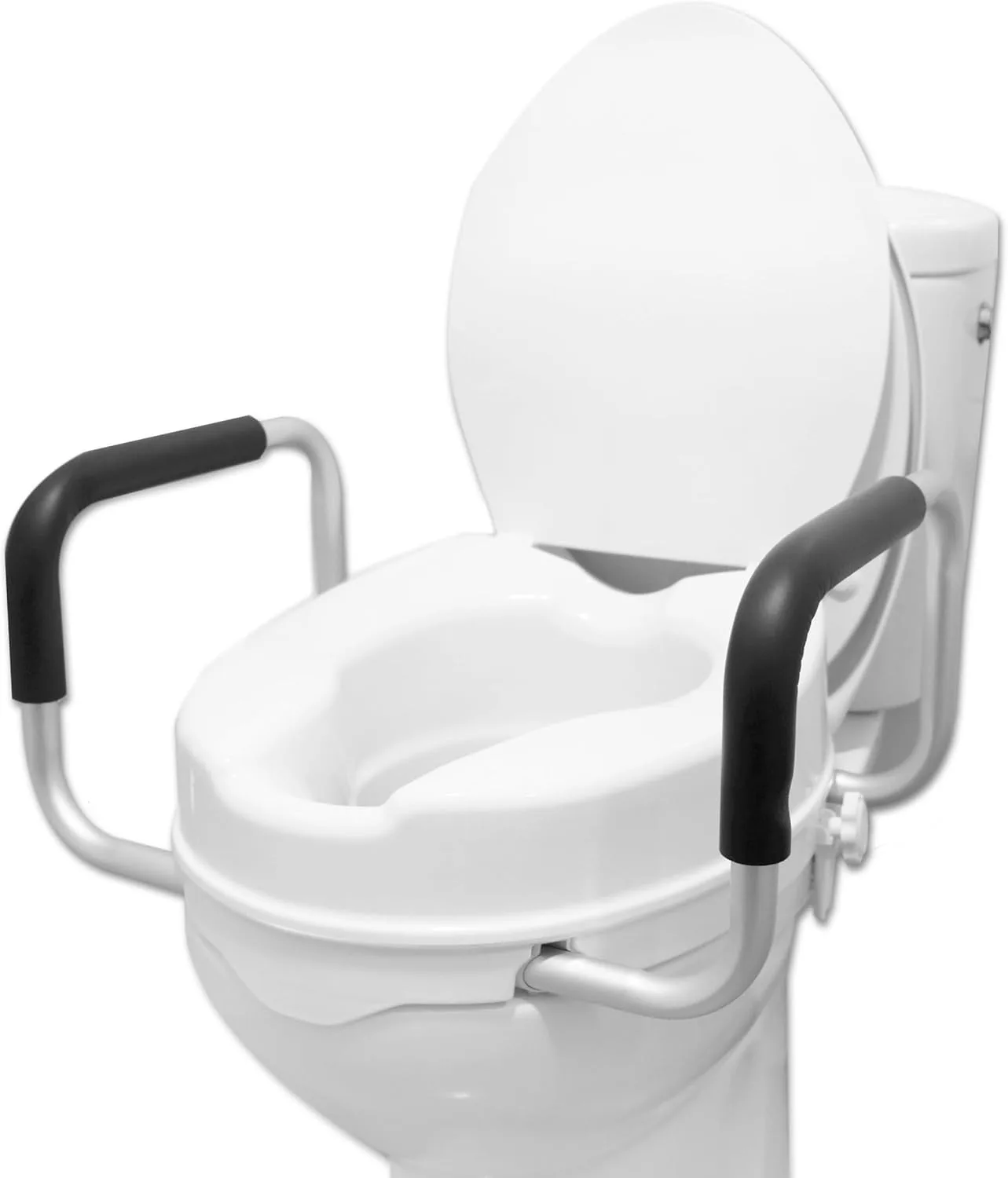 Mejores alzadores de WC para personas mayores en 2026 1 PEPE Mobility elevador de WC con reposabrazos para personas mayores