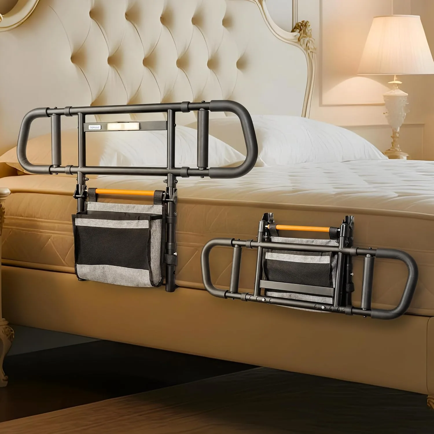 Mejores barandillas para cama para personas mayores (2026) 5 NIMOOD CX5 barandilla plegable para adultos