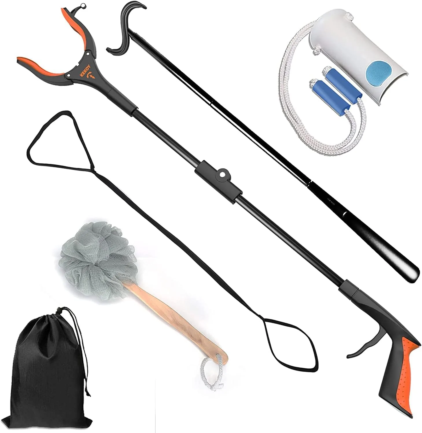 Mejores ayudas para ponerse calcetines para personas mayores (2026) 5 Kekoy kit de cadera 6 en 1 con ayuda para calcetines