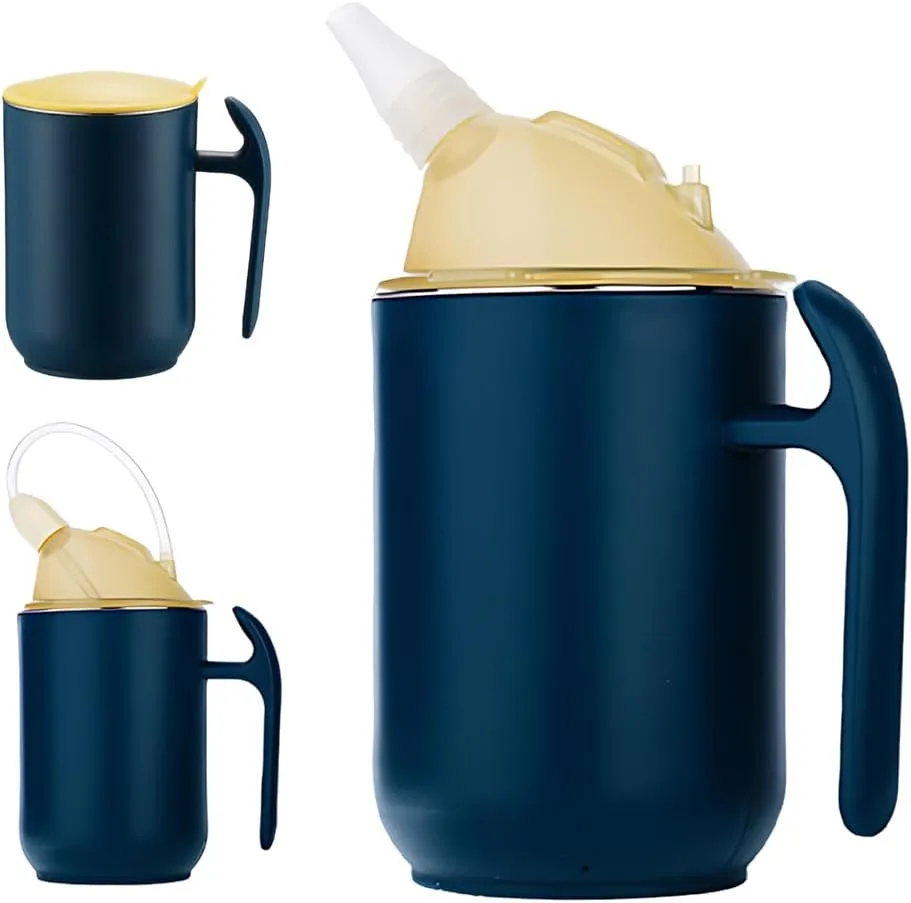 HOVCEH vaso antiderrame de acero inoxidable de 400 ml