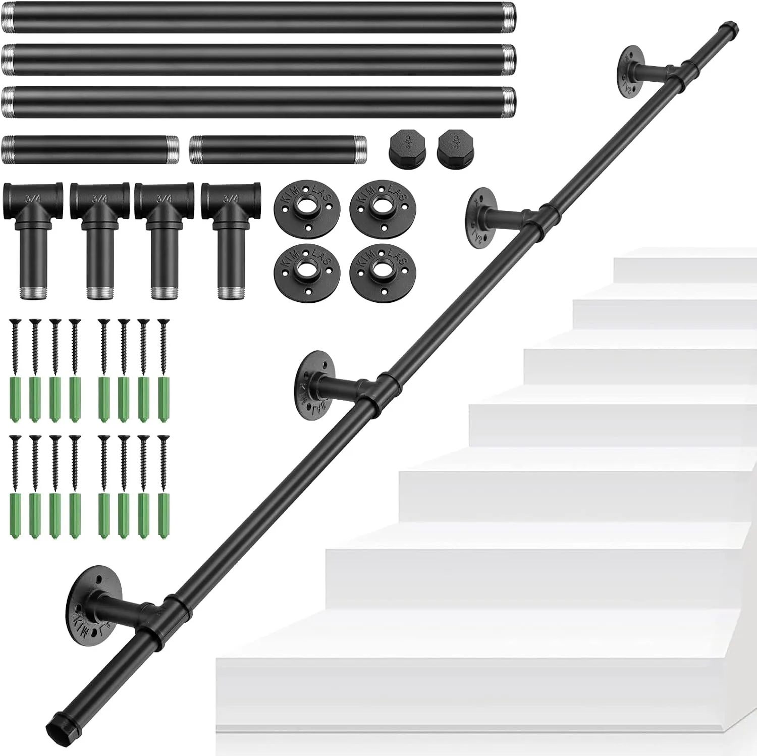 Mejores pasamanos para escaleras para personas mayores (2026) 5 Tanice pasamanos tubular para escaleras
