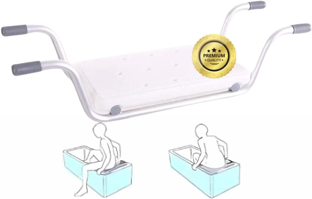 Mejores tablas de bañera para personas mayores (2026) 8 OrtoPrime tabla de bañera de resina con asa